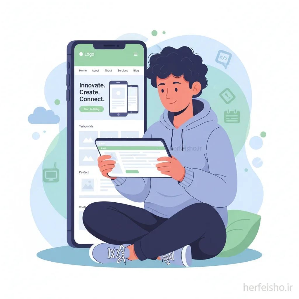 آموزش ساخت سایت با گوشی