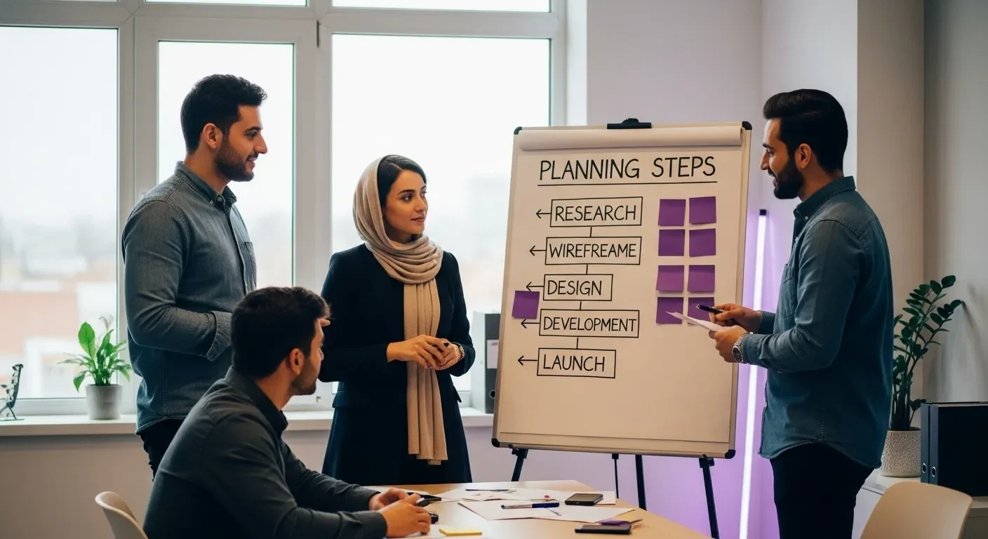 فرایند گام به گام طراحی سایت با تیم herfeisho.ir